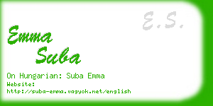 emma suba business card